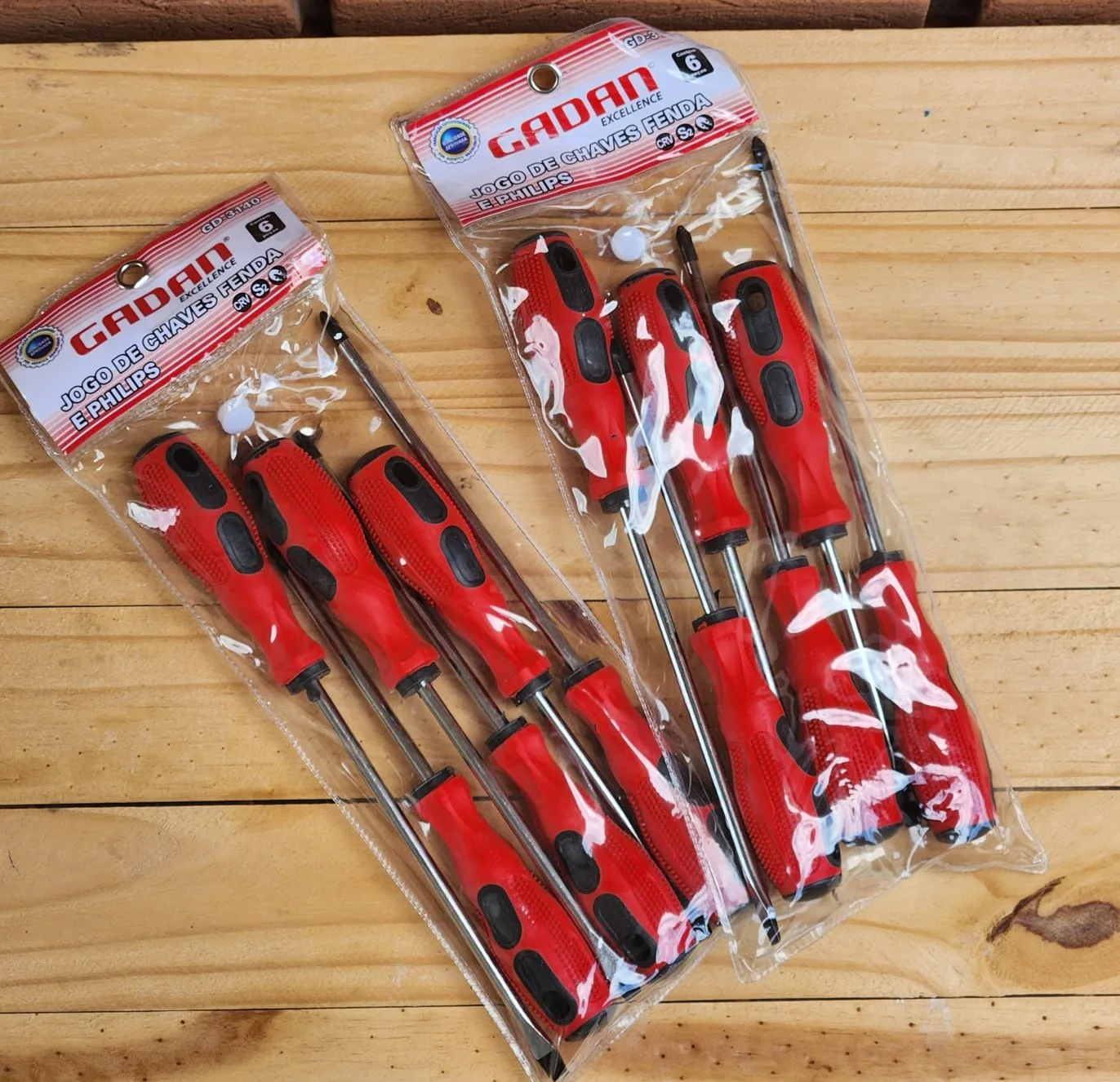 Kit jogo de chaves de fenda e philips com 6 peças 