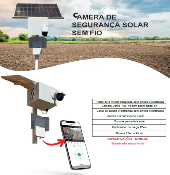 Camera De Energia Solar Sem Fio